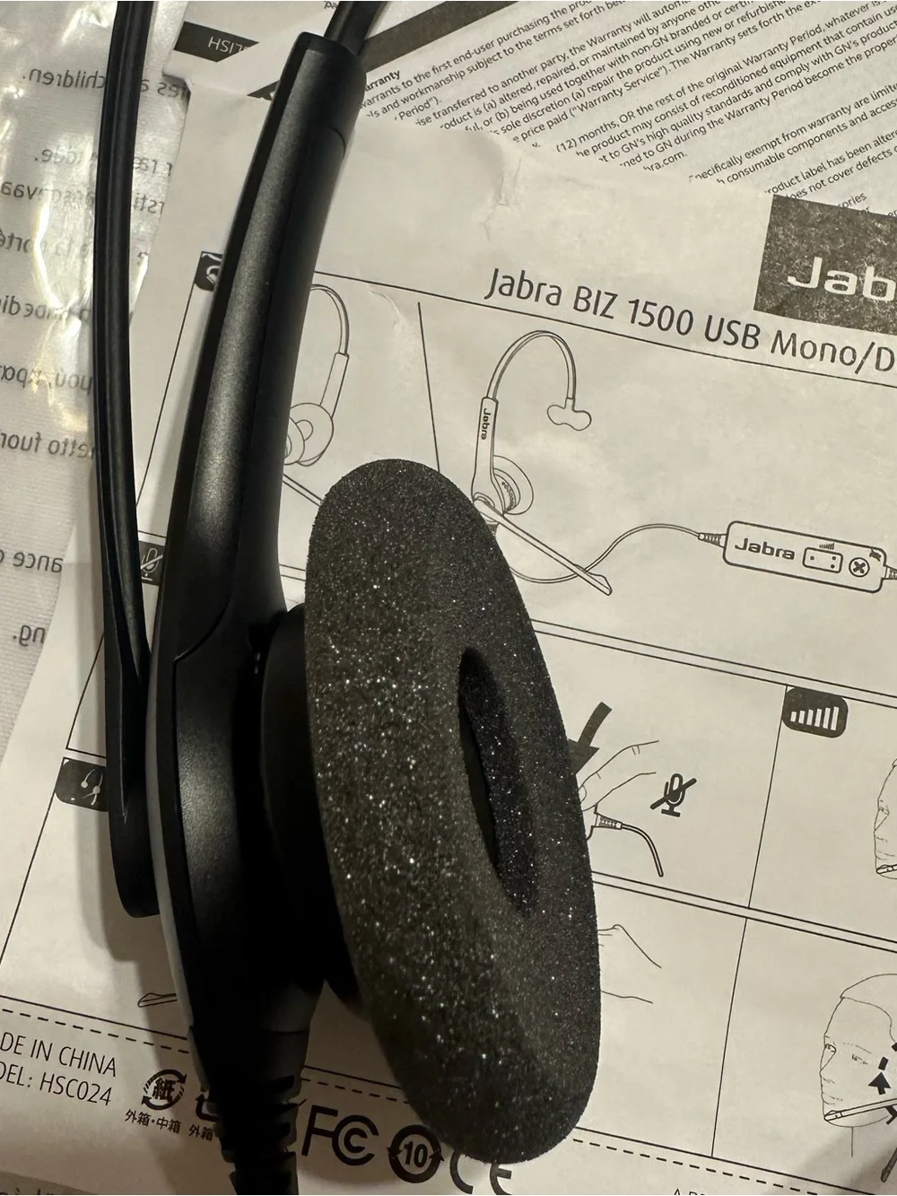 Jabra wired headset